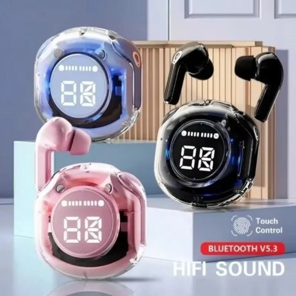 Air 39 Wireless Earbuds | Bluetooth 5.3 | Digital Display | Stereo Sound | Portable Charging Case | Random Color - MEGACART