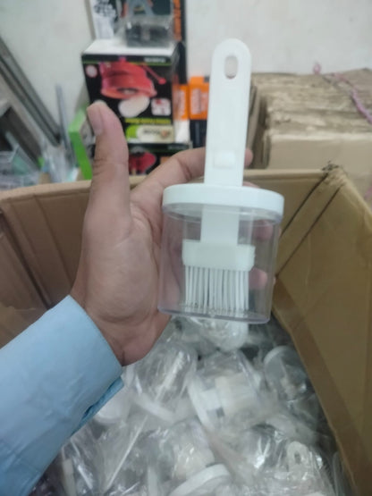 Oil Bottle with Silicone Brush – Durable Kitchen Tool for Easy Cooking and Baking Use.( Random Color) - MEGACART