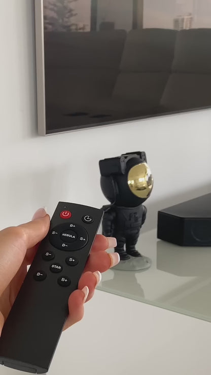 Astronaut Starry Sky Galaxy Projector Rotating Nebula Night Light with Remote Control & Timer for Kids Room & Home Decor ( random )